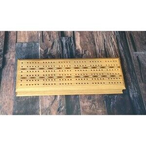 Jack Daniel's Coke Cribbage Board Wood Hinged Lid 3 Track Cards Complete EUC